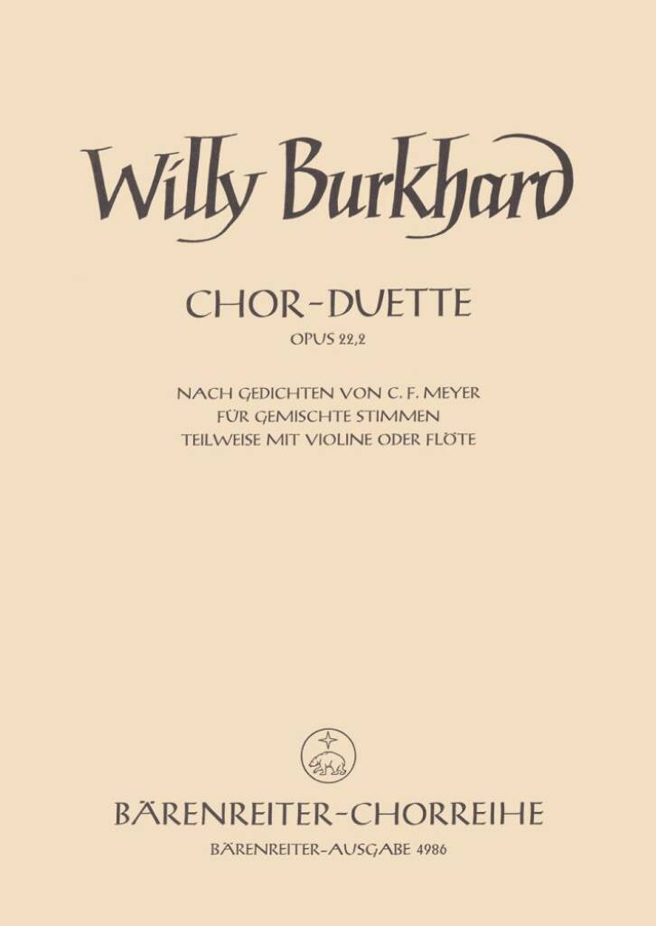 Chor-Duette nach Gedichten von C.F. Meyer